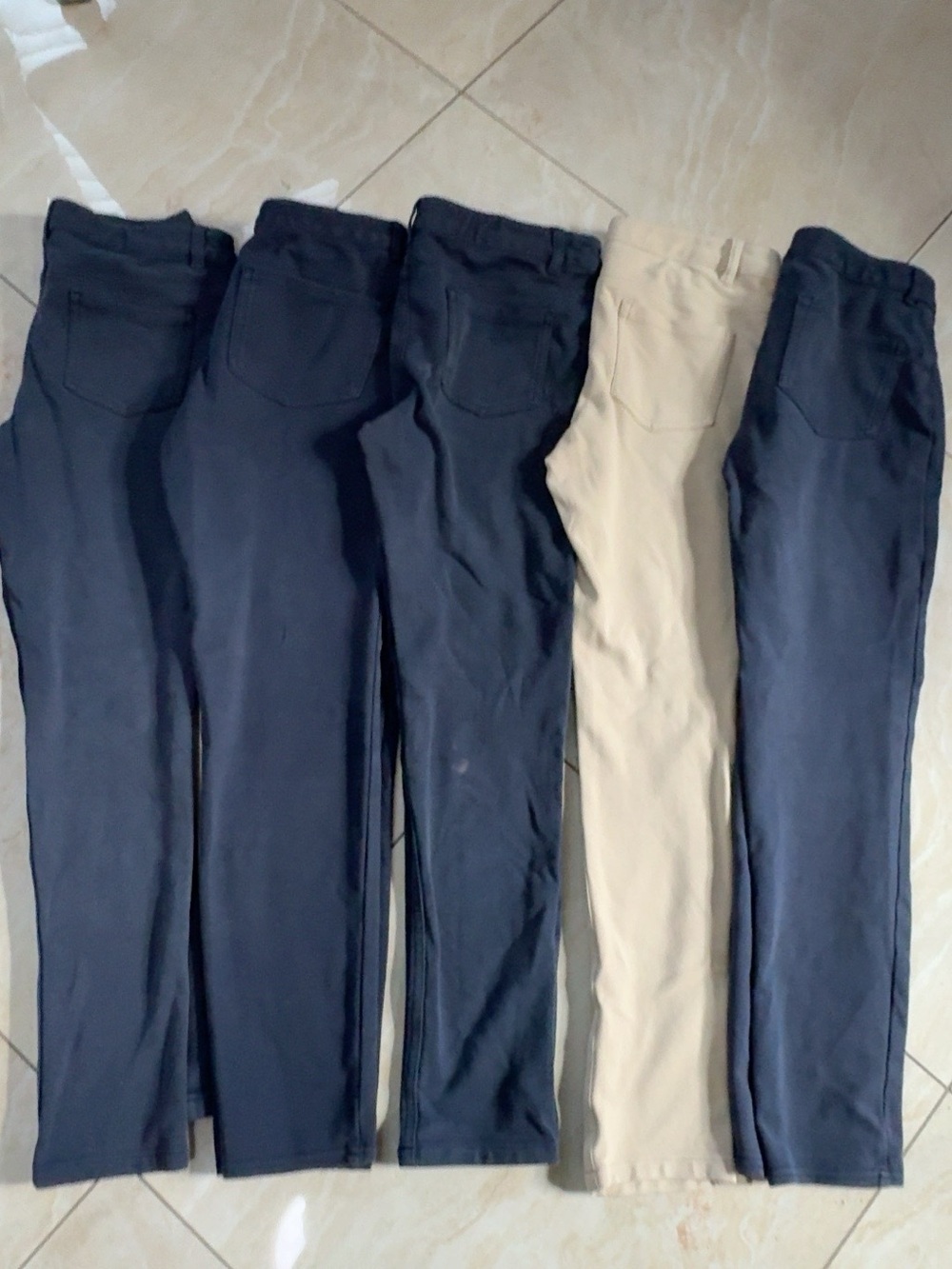 Girls Uniform Pants Lot 5 Size 16 Gap French Toast Navy Khaki